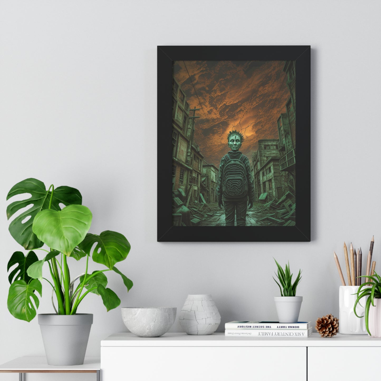 Transform your space with our stunning framed art, where dreamlike visions meet abstract creativity. Available in various sizes, each piece invites you into a world "Lost in My Mask" - Eerie Dream AI Generated| Framed Vertical PosterPosterMask - Framed Vertical PosterEndlessMind Creations Printify