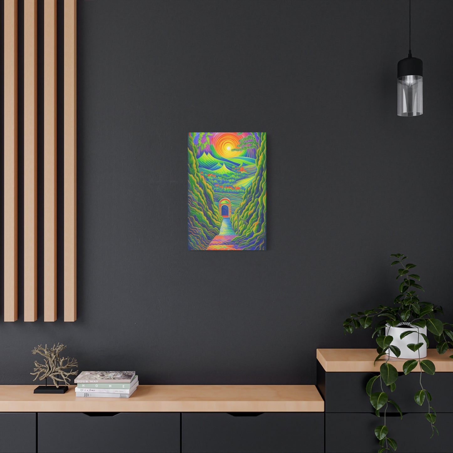 Place your custom artwork, photos, or creative projects on a canvas you'll be proud to use. Each matte canvas comes with back hanging already included for convenient"Hills and Hope" - AI Generated Art Matte Canvas, Stretched, 1.25"CanvasHope - Matte Canvas, Stretched, 1EndlessMind Creations Printify