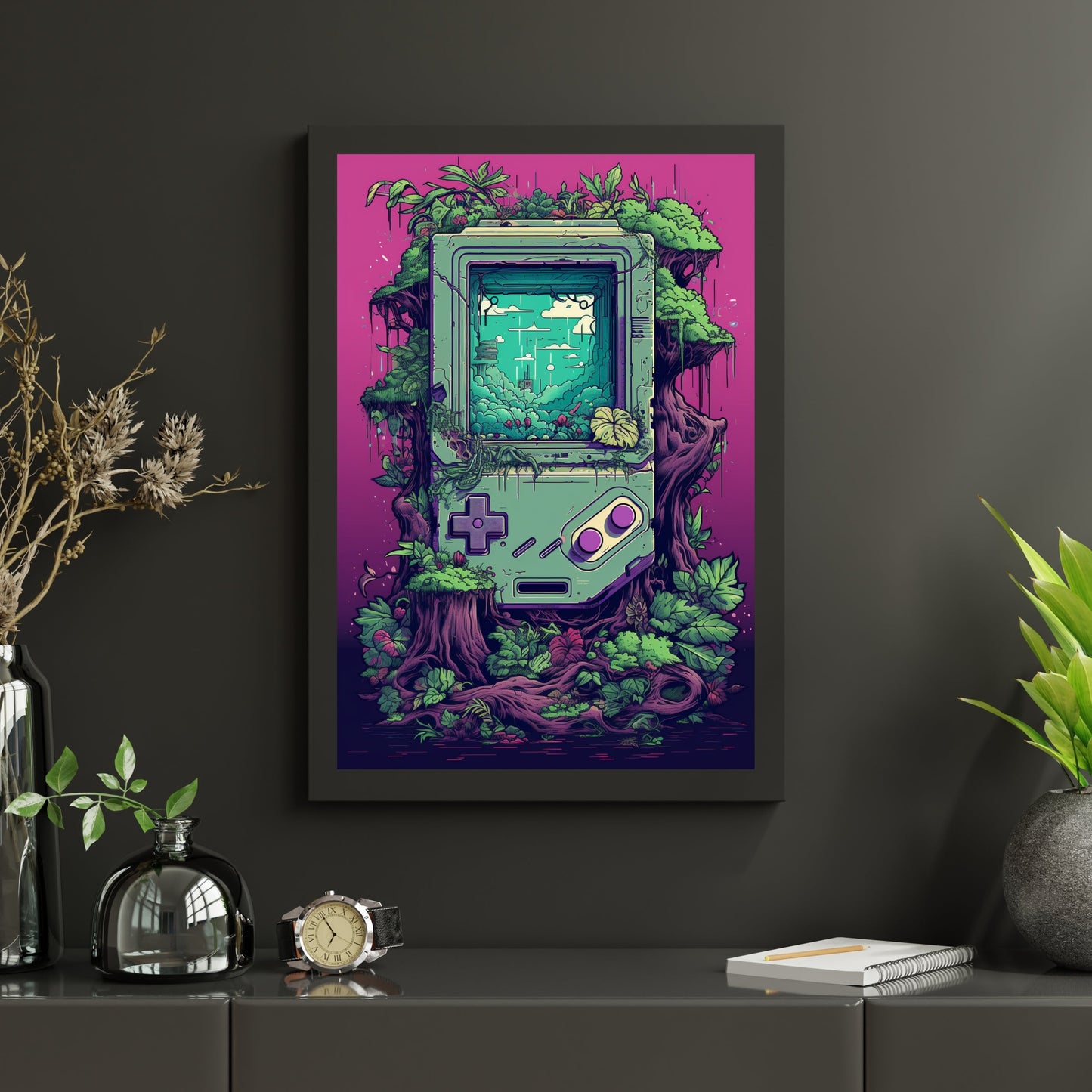 game room wall art dark vibe
