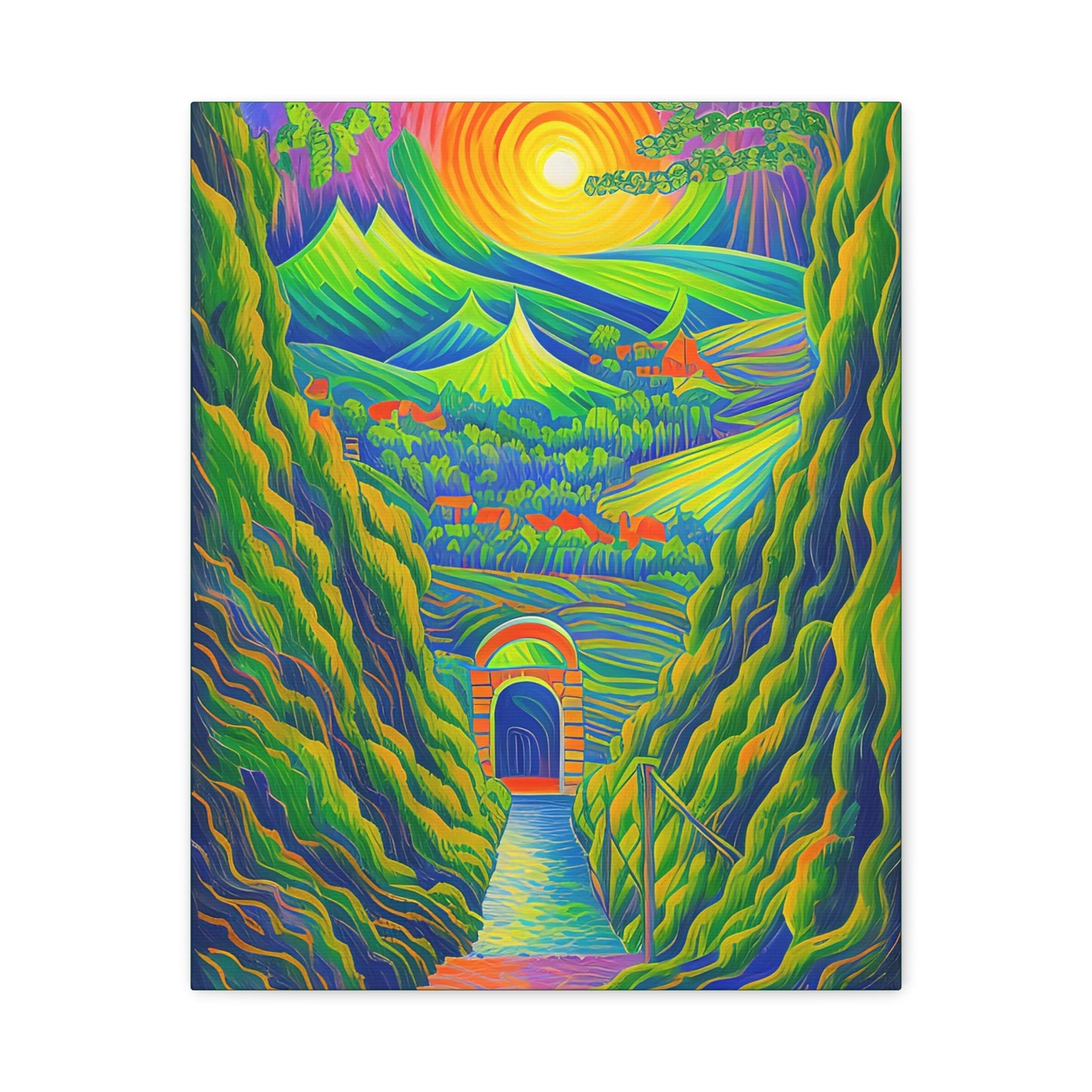 Place your custom artwork, photos, or creative projects on a canvas you'll be proud to use. Each matte canvas comes with back hanging already included for convenient"Hills and Hope" - AI Generated Art Matte Canvas, Stretched, 1.25"CanvasHope - Matte Canvas, Stretched, 1EndlessMind Creations Printify