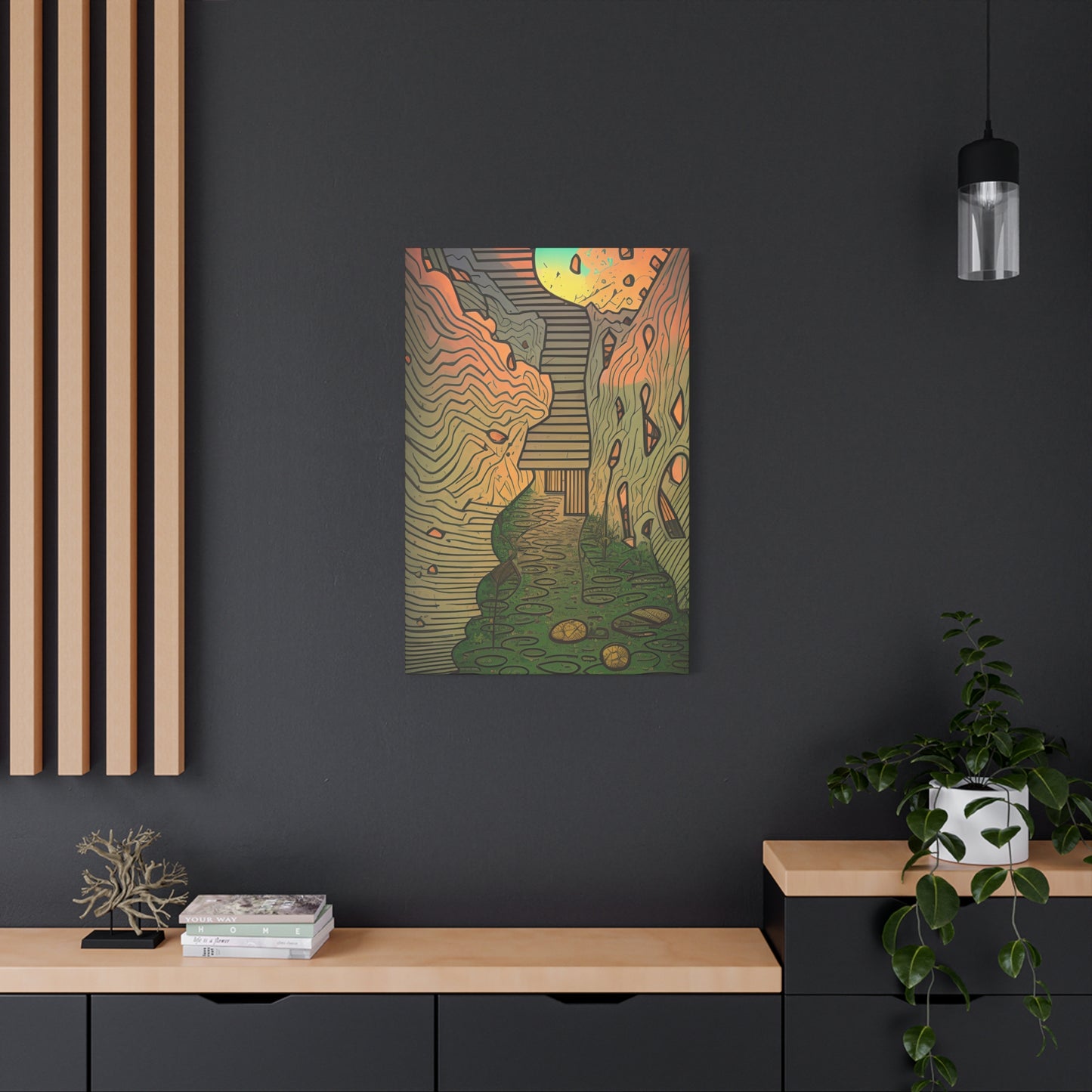 Place your custom artwork, photos, or creative projects on a canvas you'll be proud to use. Each matte canvas comes with back hanging already included for convenient"Climb Up" - AI Generated Dreamlike Wall Art | Matte Canvas, StretchedCanvas- Matte Canvas, Stretched, 1EndlessMind Creations Printify