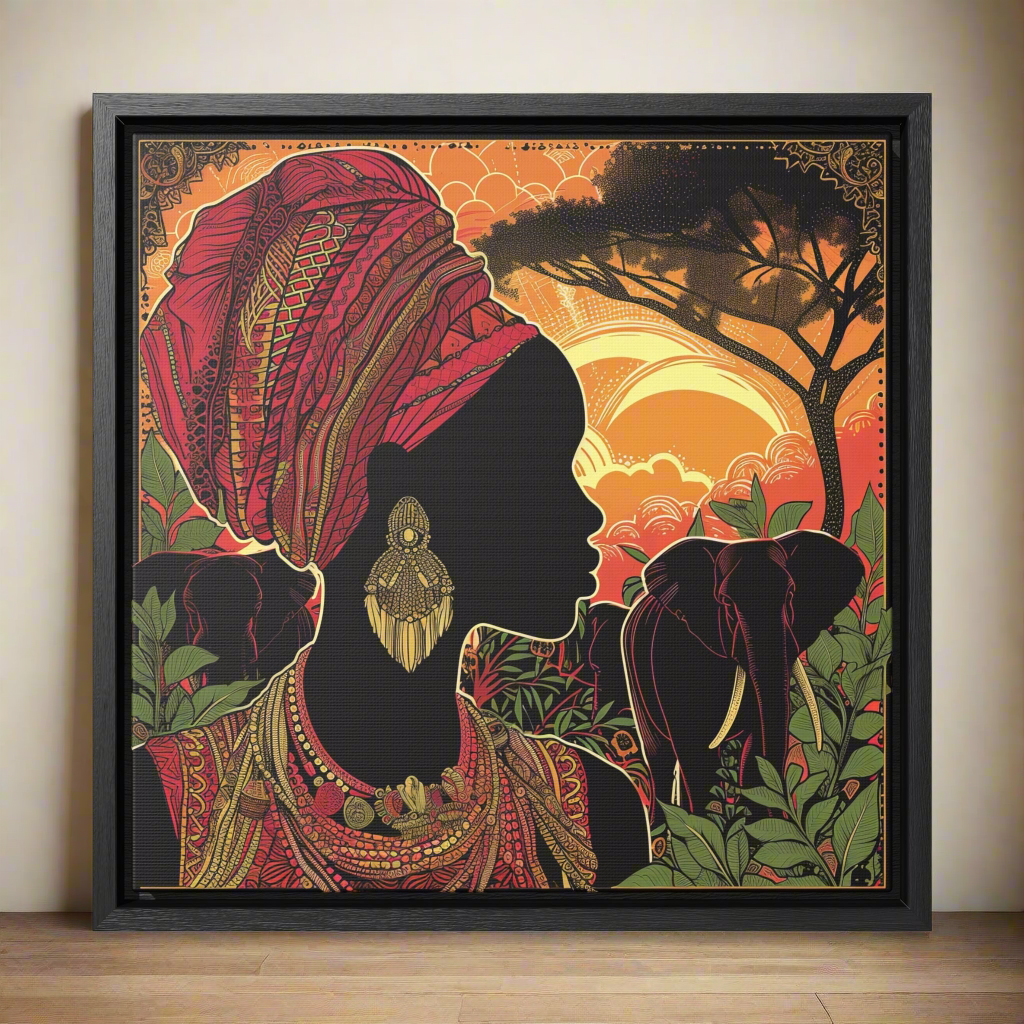 "Sunset Beauty" - Beautiful African Sunset | Gallery Canvas Wrap, Square Frame