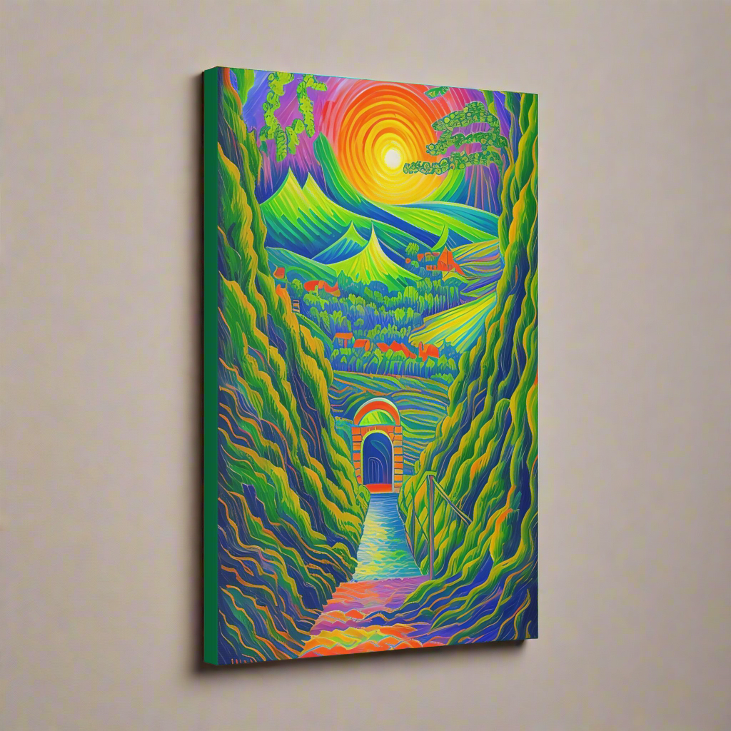 "Hills and Hope" - AI Generated Art Matte Canvas, Stretched, 1.25"