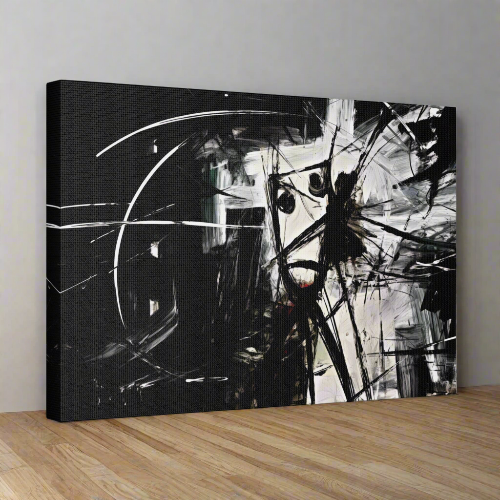 mental health wall art black and white abstract ai wall art meditation
