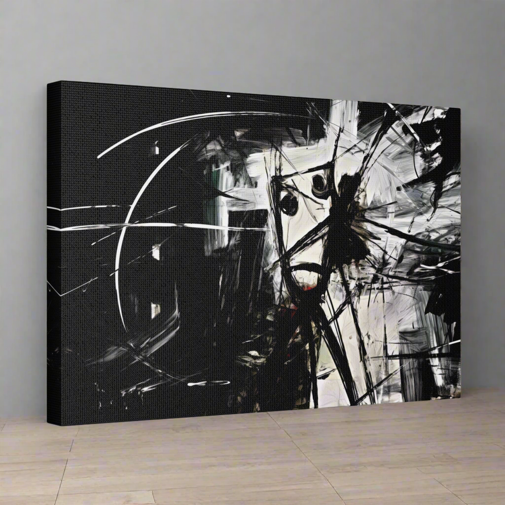 "Tension" Abstract Black and White | Mental Health Wall Art