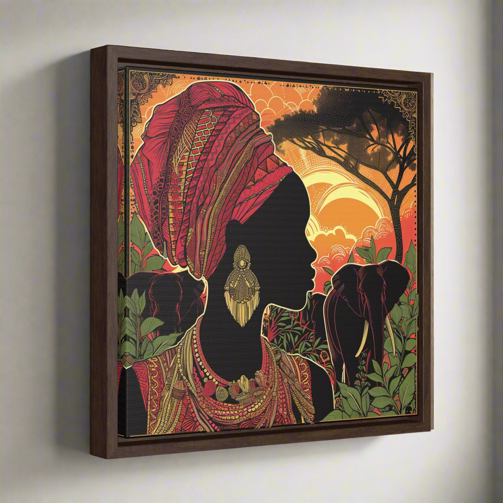 "Sunset Beauty" - Beautiful African Sunset | Gallery Canvas Wrap, Square Frame
