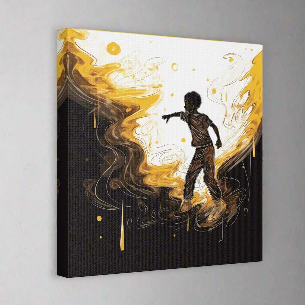 gold abstract wall art
