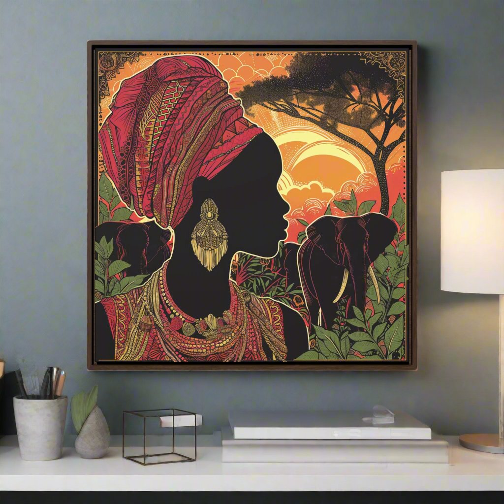 Transform your space with our stunning canvas wall art, where dreamlike visions meet abstract creativity. Available in small, medium, and large sizes, each canvas pi"Sunset Beauty" - Beautiful African Sunset | Gallery Canvas Wrap, SquaCanvasAfricaans Gaze - Gallery Canvas Wraps, Square FrameEndlessMind Creations Printify