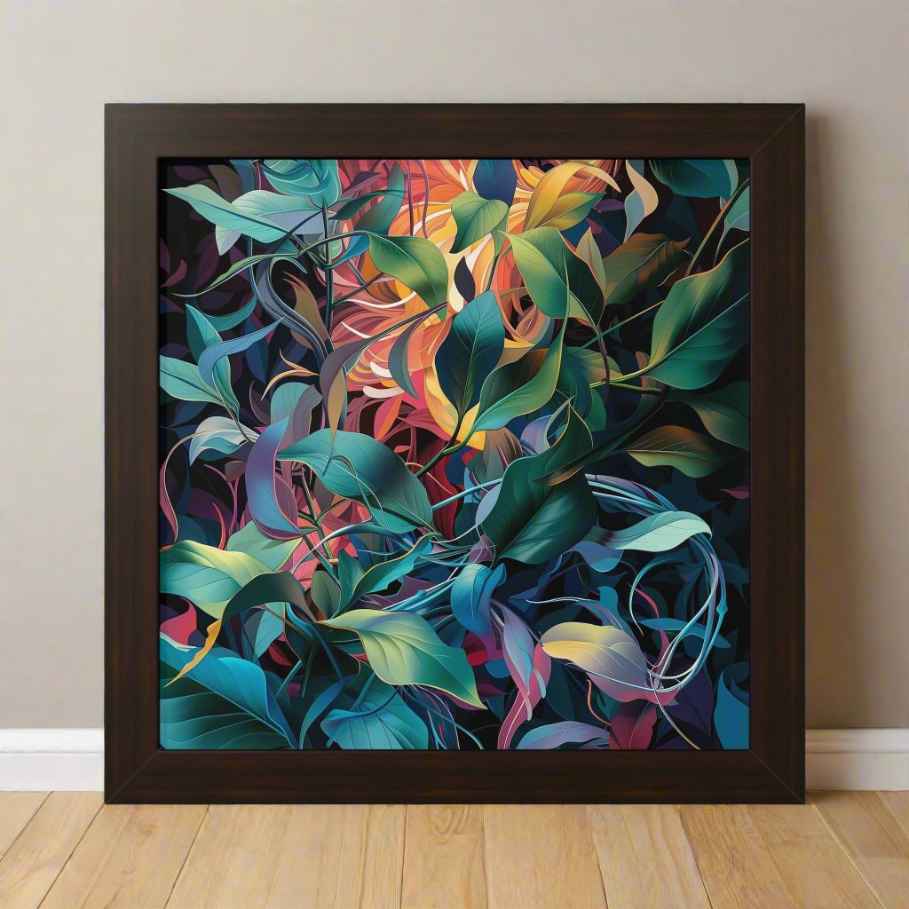 Transform your space with our stunning framed art, where dreamlike visions meet abstract creativity. Available in various sizes, each piece invites you into a world "Blue Garden" - Serene Blue and Green Framed Vertical PosterPosterBlue Garden - Framed Vertical PosterEndlessMind Creations Printify