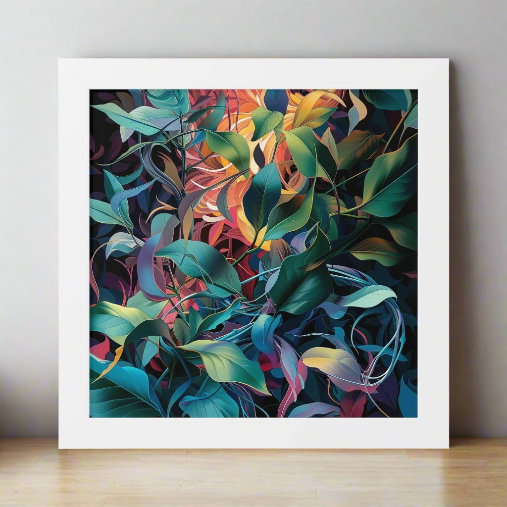 Transform your space with our stunning framed art, where dreamlike visions meet abstract creativity. Available in various sizes, each piece invites you into a world "Blue Garden" - Serene Blue and Green Framed Vertical PosterPosterBlue Garden - Framed Vertical PosterEndlessMind Creations Printify