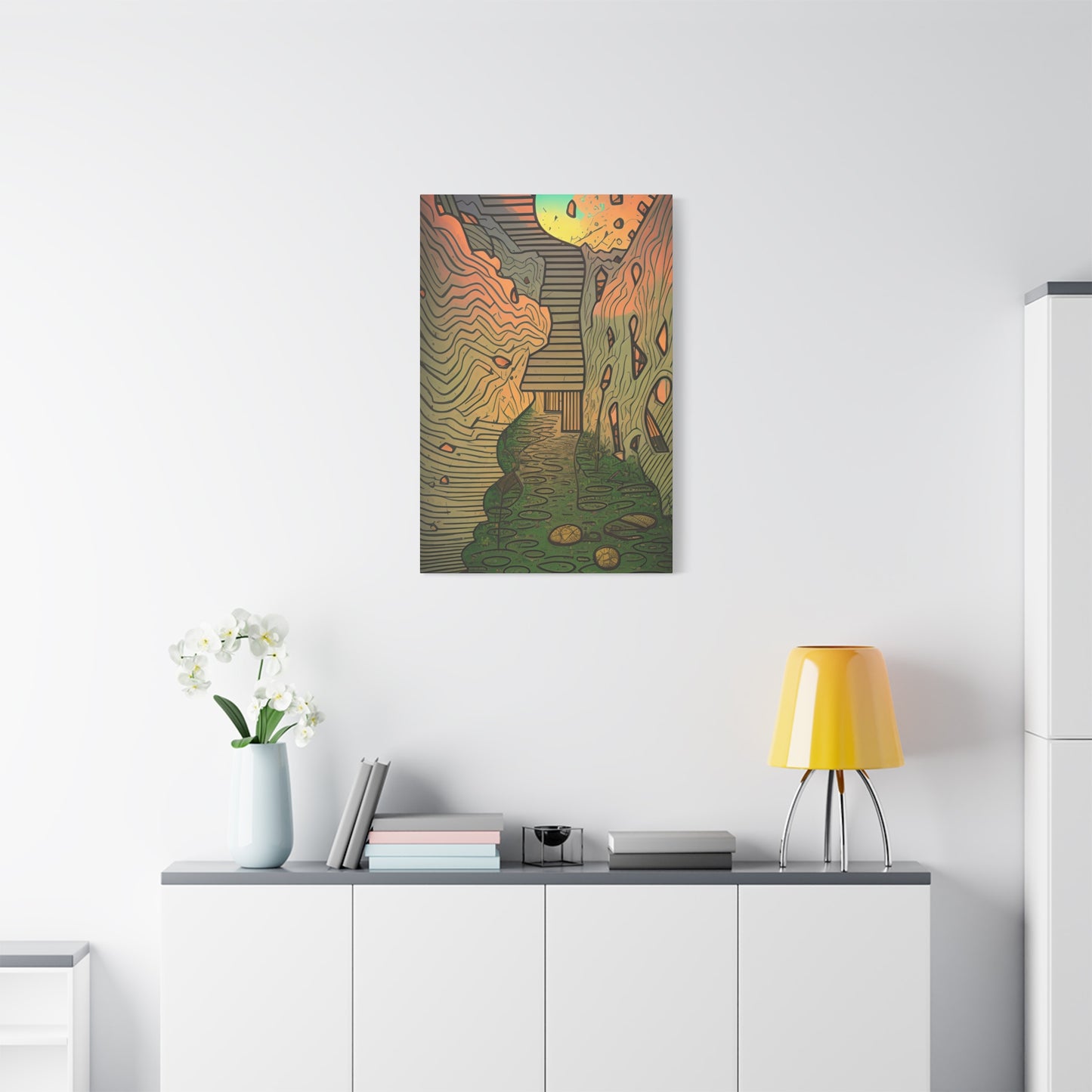Place your custom artwork, photos, or creative projects on a canvas you'll be proud to use. Each matte canvas comes with back hanging already included for convenient"Climb Up" - AI Generated Dreamlike Wall Art | Matte Canvas, StretchedCanvas- Matte Canvas, Stretched, 1EndlessMind Creations Printify