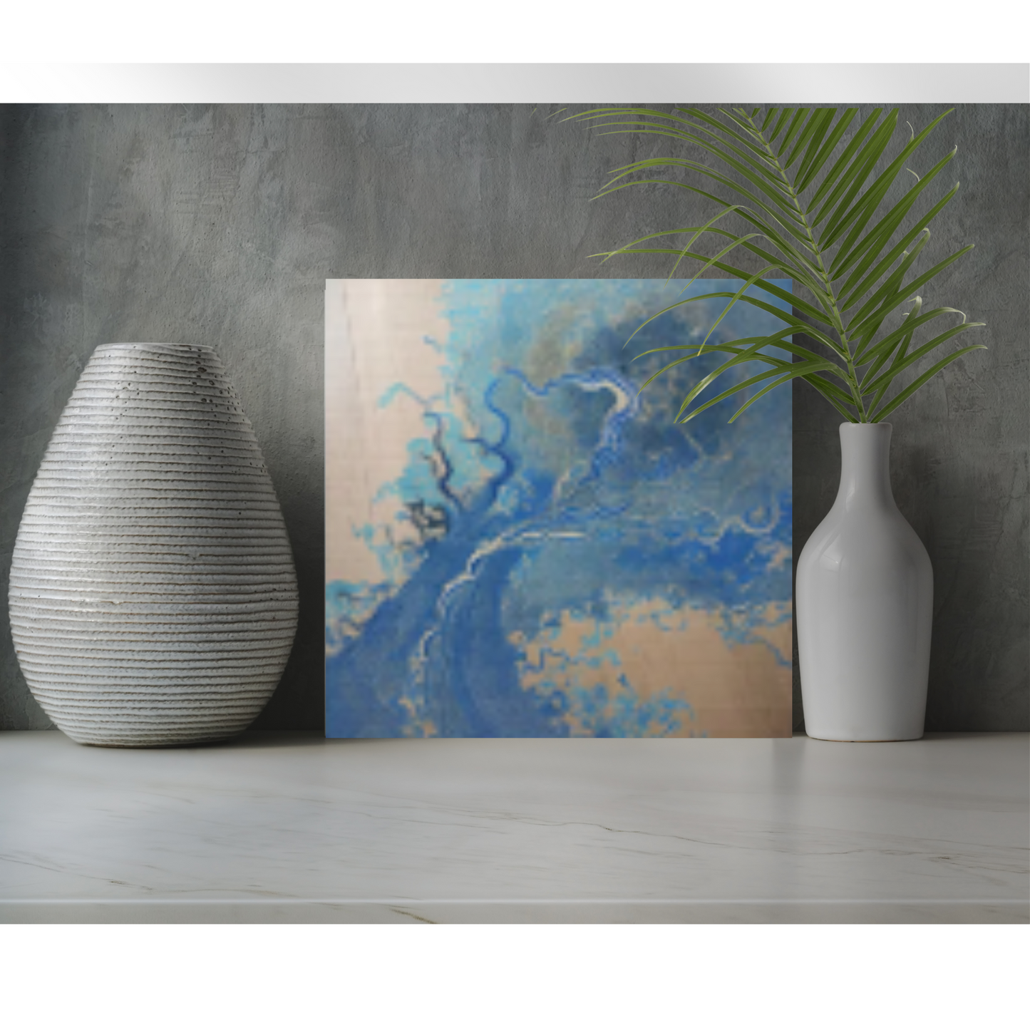 blue abstract art Transform your space with our stunning canvas wall art, where dreamlike visions meet abstract creativity. Available in small, medium, and large sizes, each canvas pi"Blue Whims" - Tranquil blue abstract Wall Art | Canvas WrapCanvasstunning canvas wall artEndlessMind Creations Printify