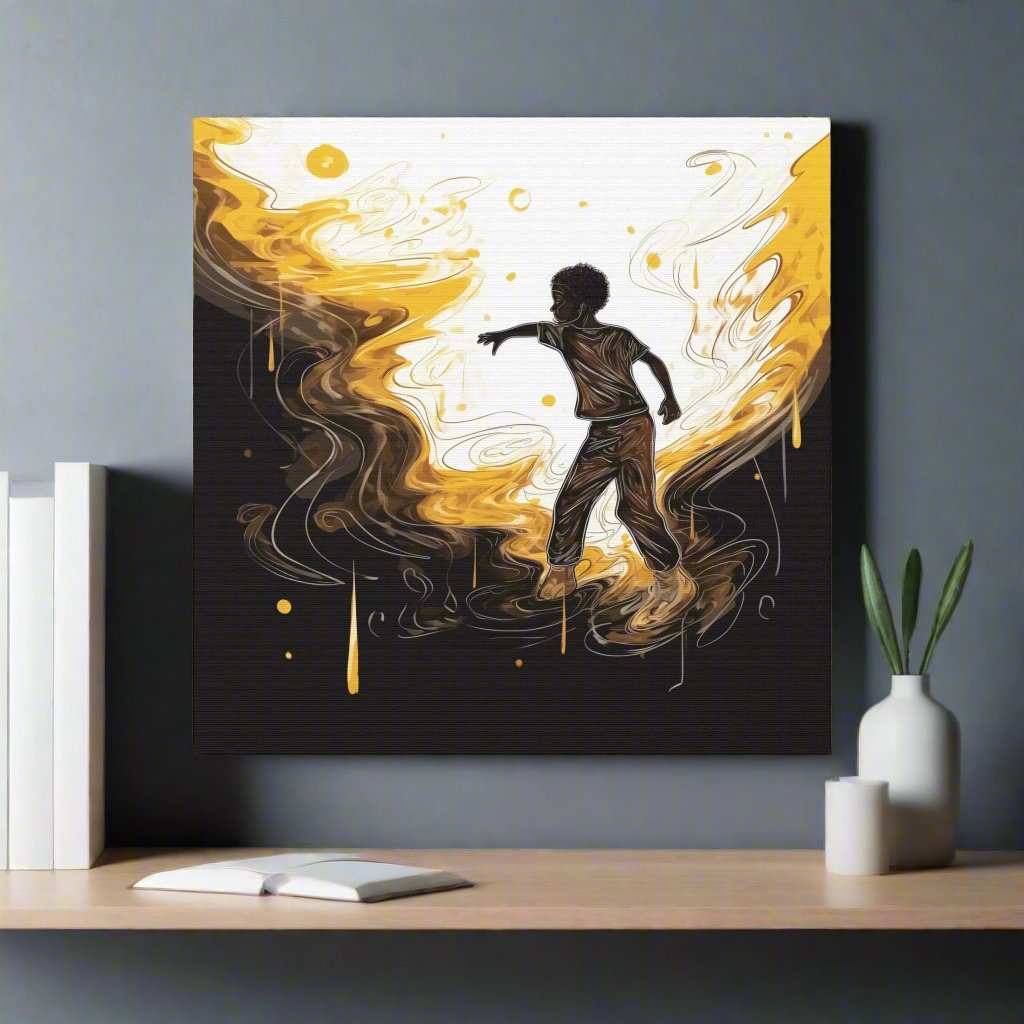 gold abstract wall art