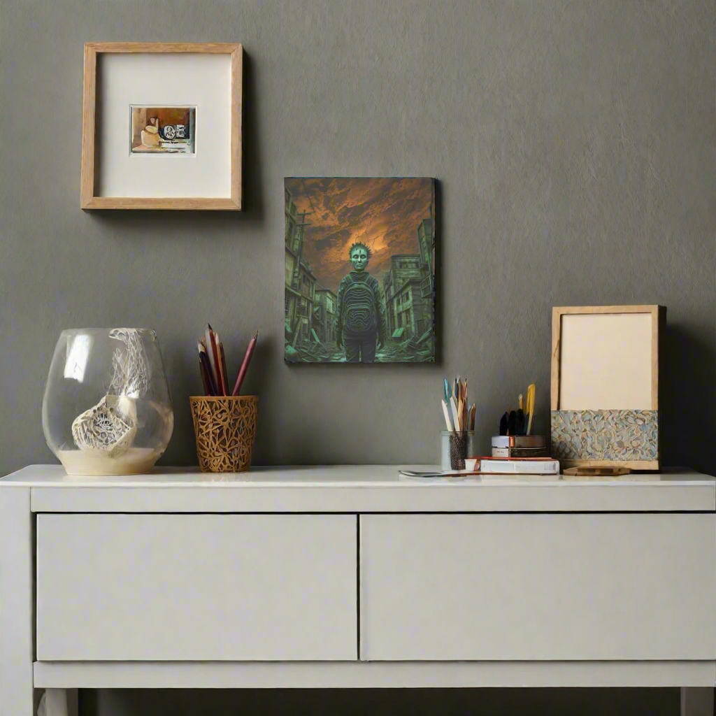 "Lost in My Mask" - Dreamlike Eerie Mood Wall Art |Matte Canvas, Stretched, 1.25"