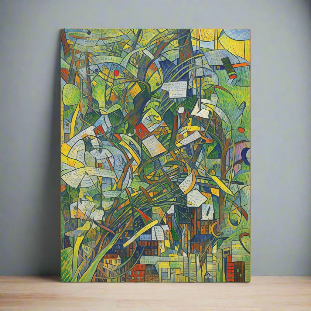 Transform your space with our stunning canvas wall art, where dreamlike visions meet abstract creativity. Available in small, medium, and large sizes, each canvas pi"Broken Thoughts Green" - Green Abstract Art | Matte Canvas, StretcheCanvasBroken Thoughts Green - Matte Canvas, Stretched, 1EndlessMind Creations Printify