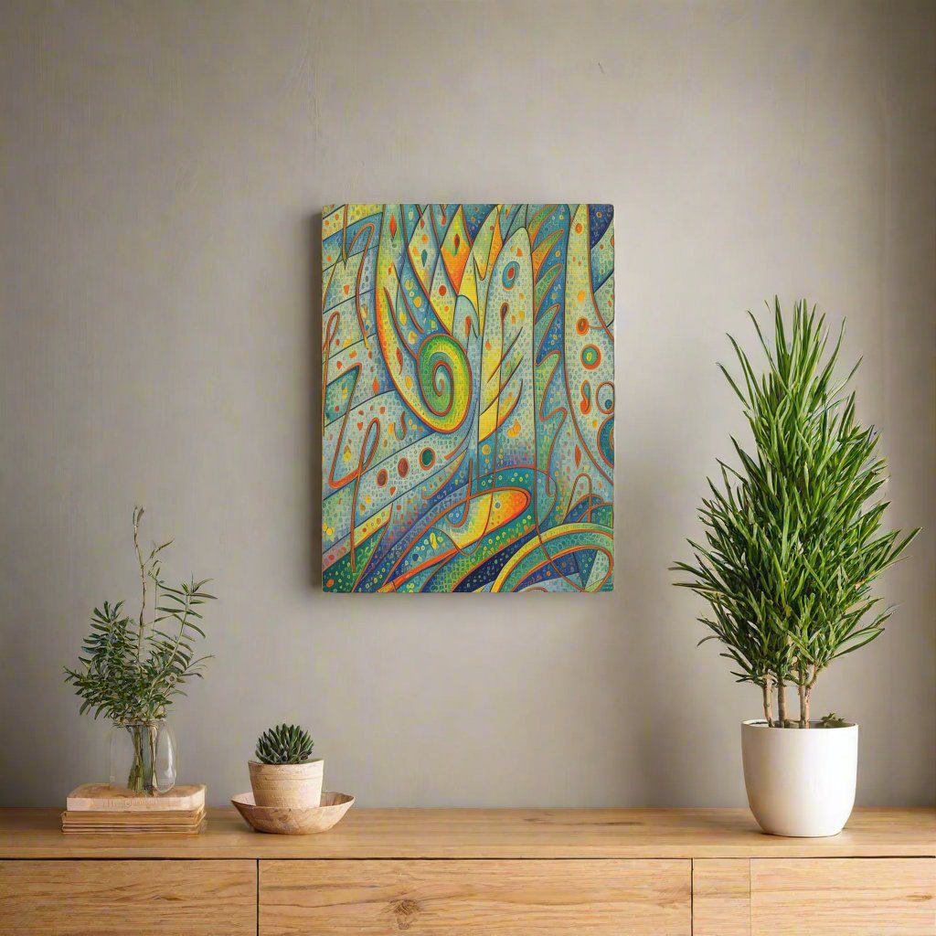 Transform your space with our jazzy canvas wall art, where dreamlike visions meet abstract creativity. Available in small, medium, and large sizes, each canvas piece"A Trumpet Sounds" - Jazzy Maximalist Wall Art | Canvas Gallery WrapCanvasTrumpet Sounds ~ Canvas Gallery WrapEndlessMind Creations Printify