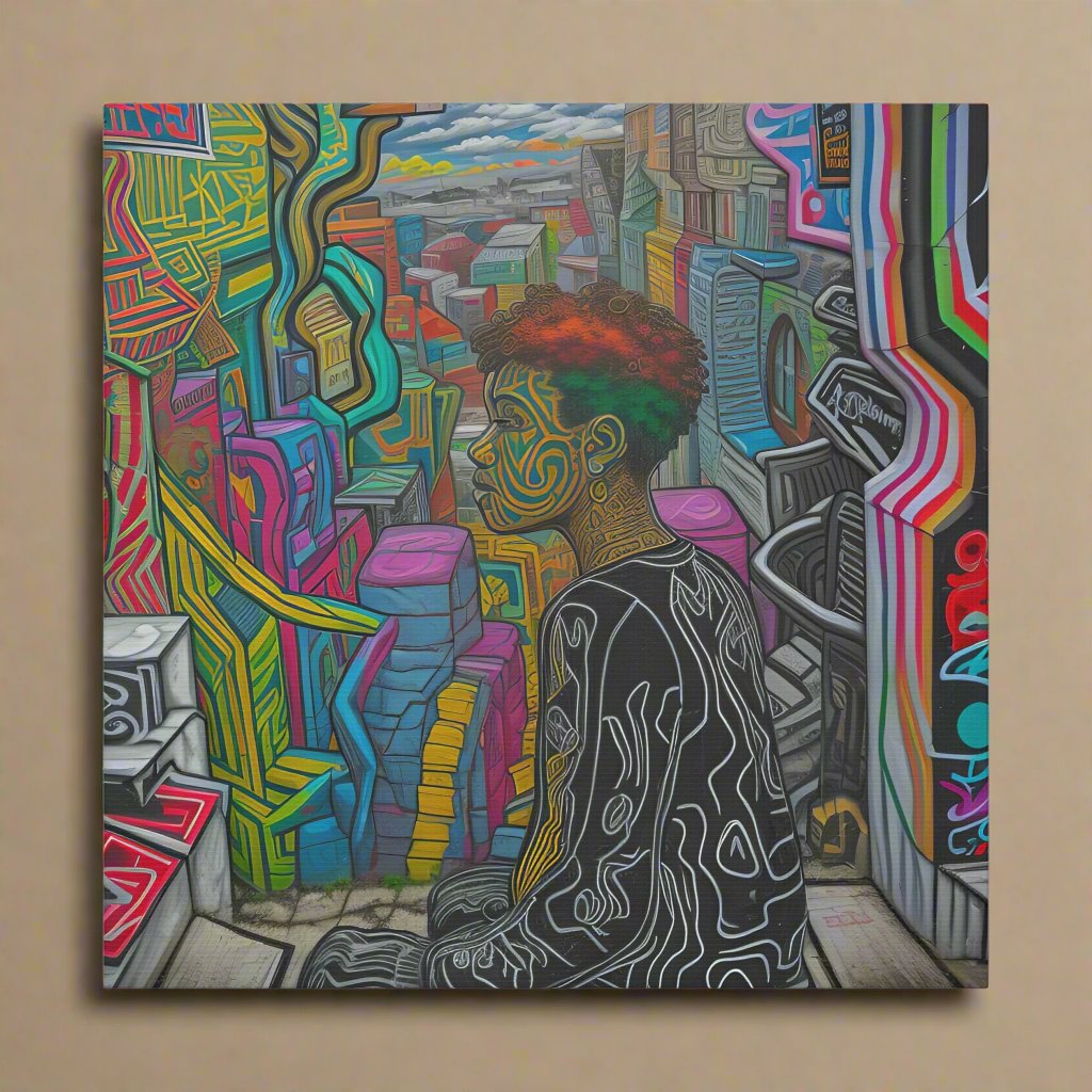 Place your custom artwork, photos, or creative projects on a canvas you'll be proud to use. Each matte canvas comes with back hanging already included for convenient"Atop the Mountains" - Colorful, Bold, Mood, Abstract Art | Matte CanvCanvas- Matte Canvas, Stretched, 1EndlessMind Creations Printify