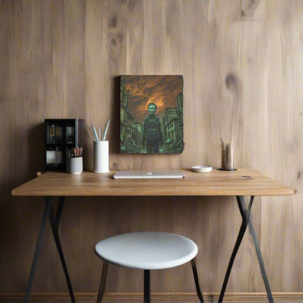 "Lost in My Mask" - Dreamlike Eerie Mood Wall Art |Matte Canvas, Stretched, 1.25"