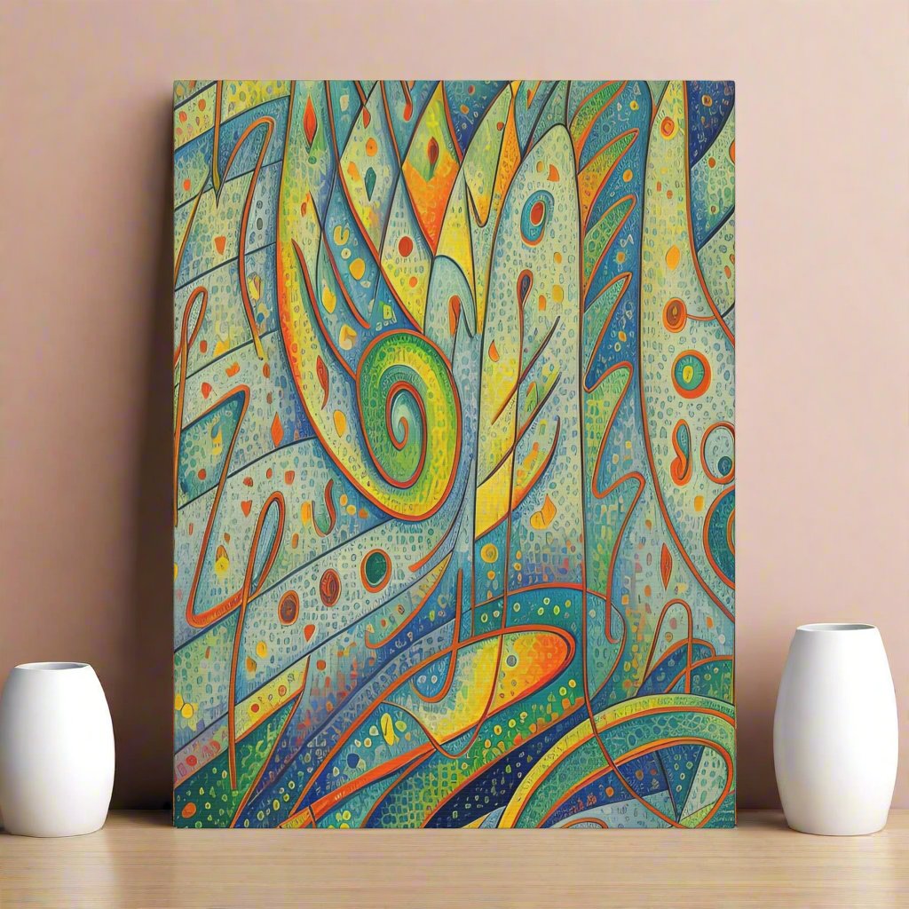 Transform your space with our jazzy canvas wall art, where dreamlike visions meet abstract creativity. Available in small, medium, and large sizes, each canvas piece"A Trumpet Sounds" - Jazzy Maximalist Wall Art | Canvas Gallery WrapCanvasTrumpet Sounds ~ Canvas Gallery WrapEndlessMind Creations Printify