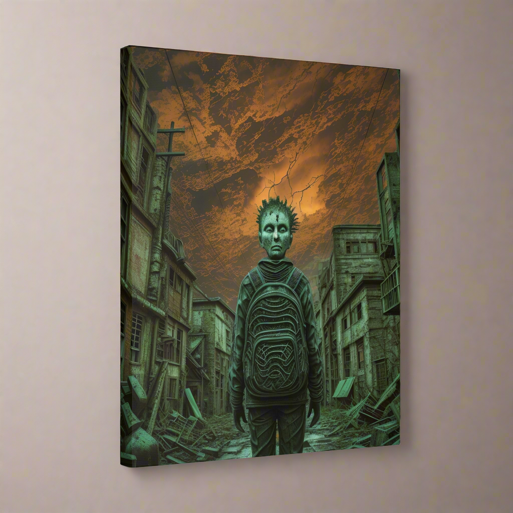 "Lost in My Mask" - Dreamlike Eerie Mood Wall Art |Matte Canvas, Stretched, 1.25"