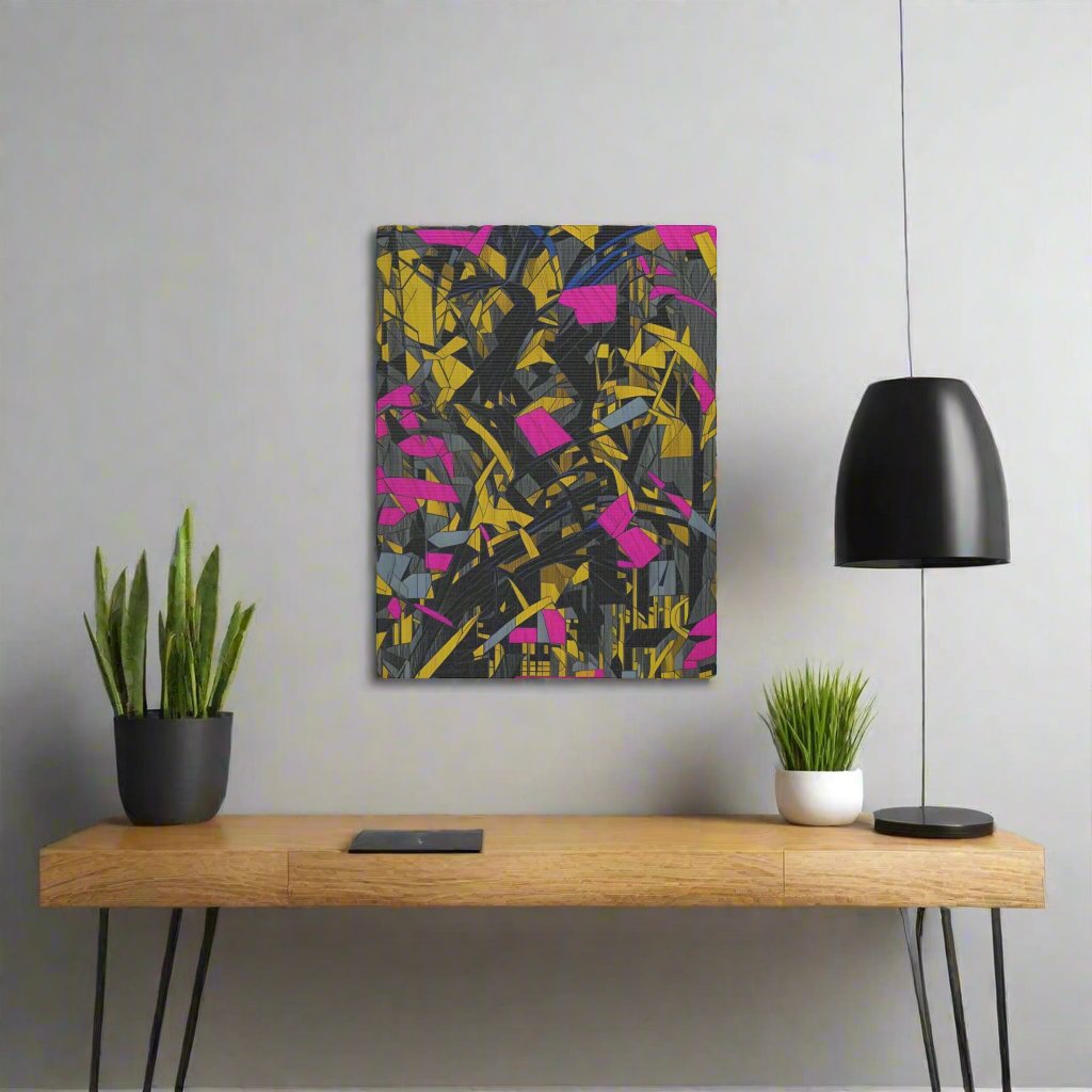 Transform your space with our stunning canvas wall art, where dreamlike visions meet abstract creativity. Available in small, medium, and large sizes, each canvas pi"Broken Thoughts Gold" - Shattered Pink, Gold and black Wall Art | MaCanvasBroken Thoughts Gold - Matte Canvas, Stretched, 1EndlessMind Creations Printify
