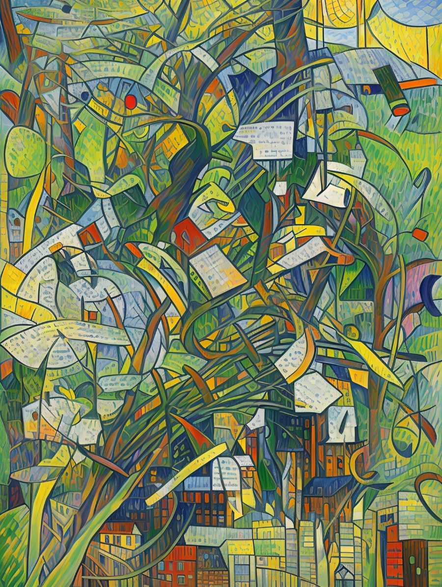 "Broken Thoughts Green" - Green Abstract Art | Matte Canvas, Stretched, 1.25"