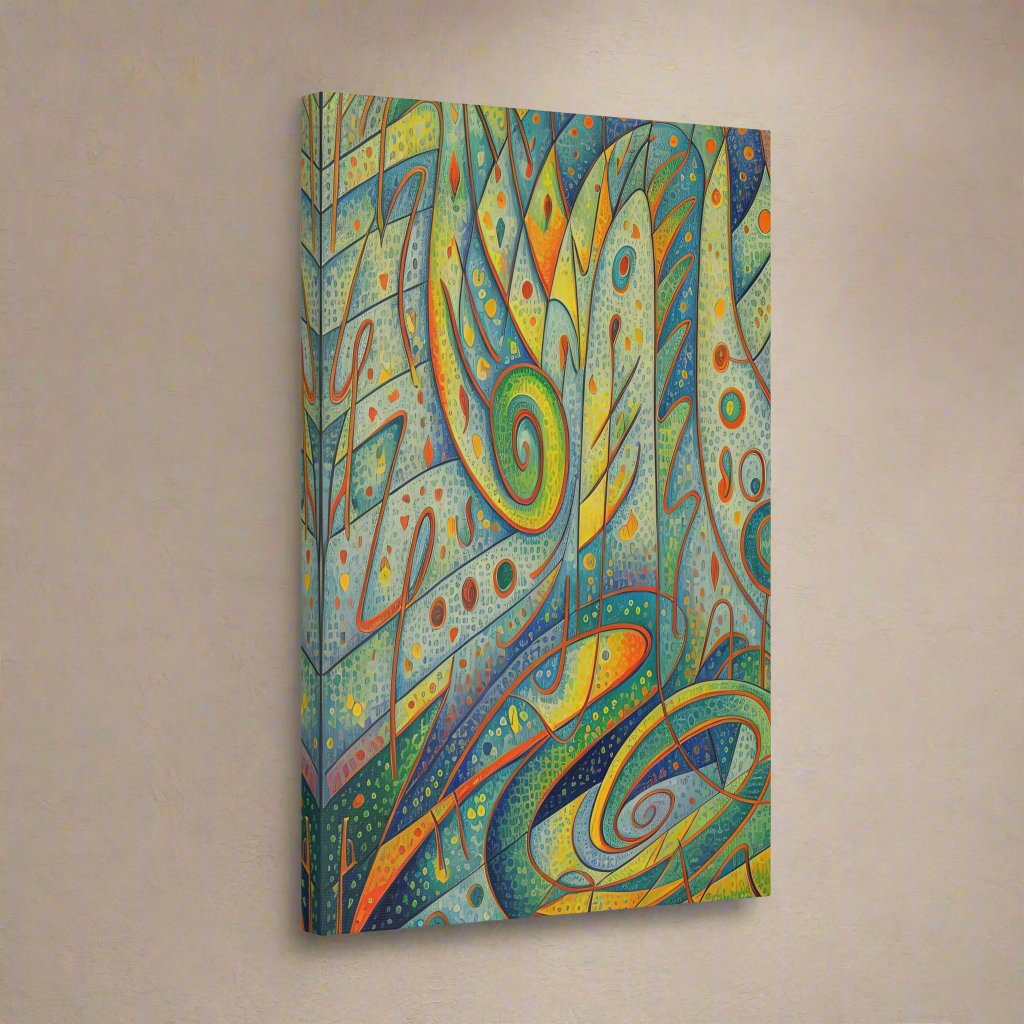 Transform your space with our jazzy canvas wall art, where dreamlike visions meet abstract creativity. Available in small, medium, and large sizes, each canvas piece"A Trumpet Sounds" - Jazzy Maximalist Wall Art | Canvas Gallery WrapCanvasTrumpet Sounds ~ Canvas Gallery WrapEndlessMind Creations Printify