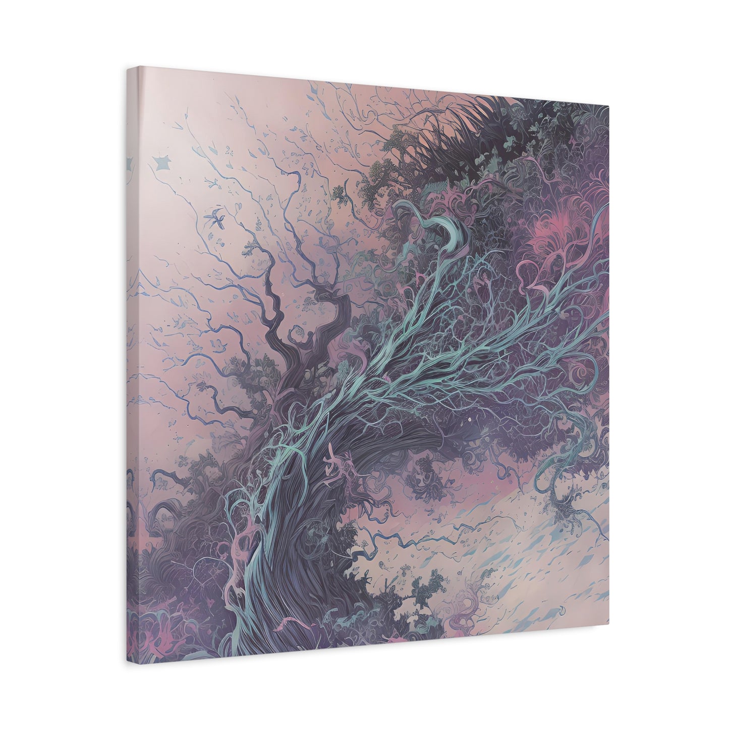 "Blue and Purple Whims" - Abstract Blue and Purple Wall Art