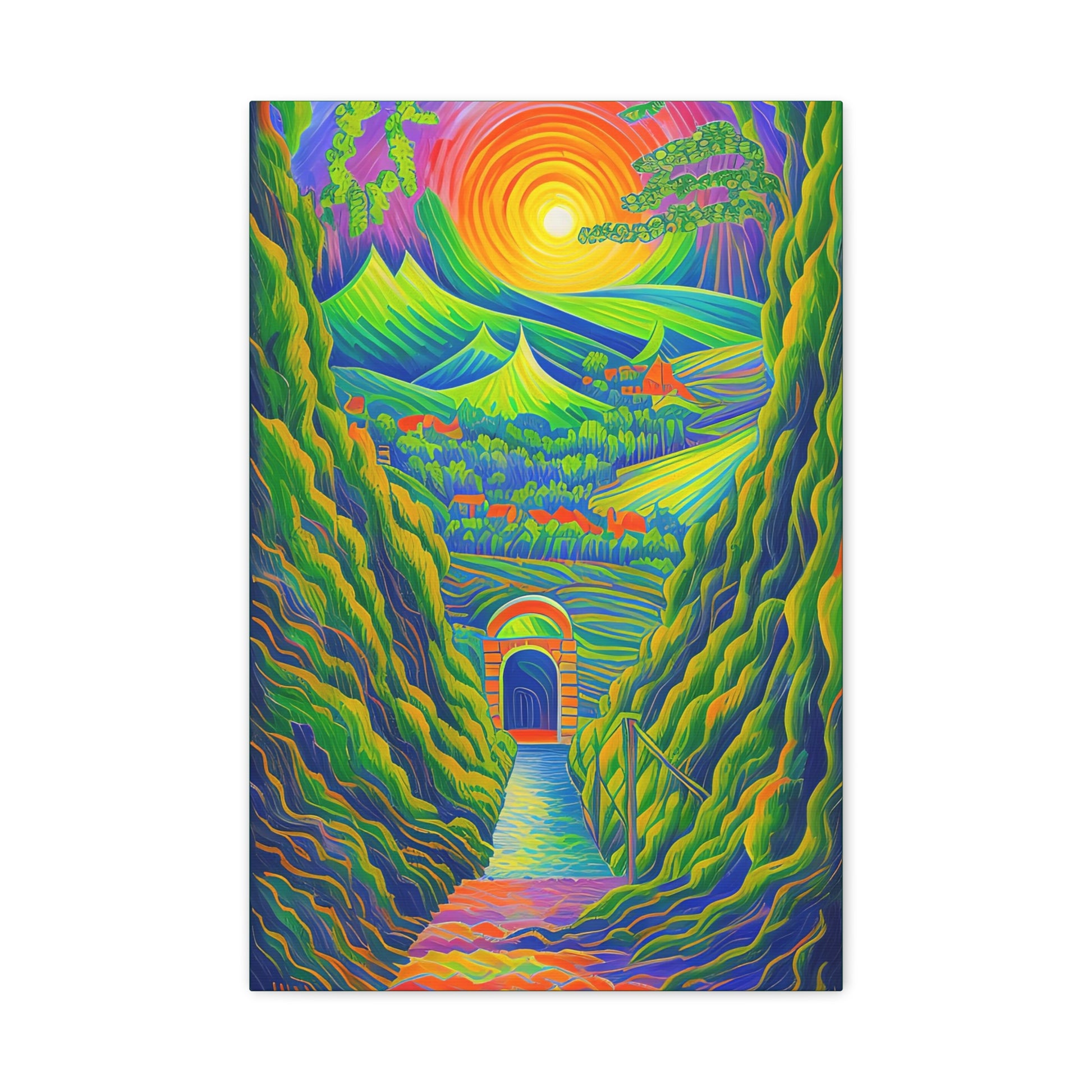 Place your custom artwork, photos, or creative projects on a canvas you'll be proud to use. Each matte canvas comes with back hanging already included for convenient"Hills and Hope" - AI Generated Art Matte Canvas, Stretched, 1.25"CanvasHope - Matte Canvas, Stretched, 1EndlessMind Creations Printify