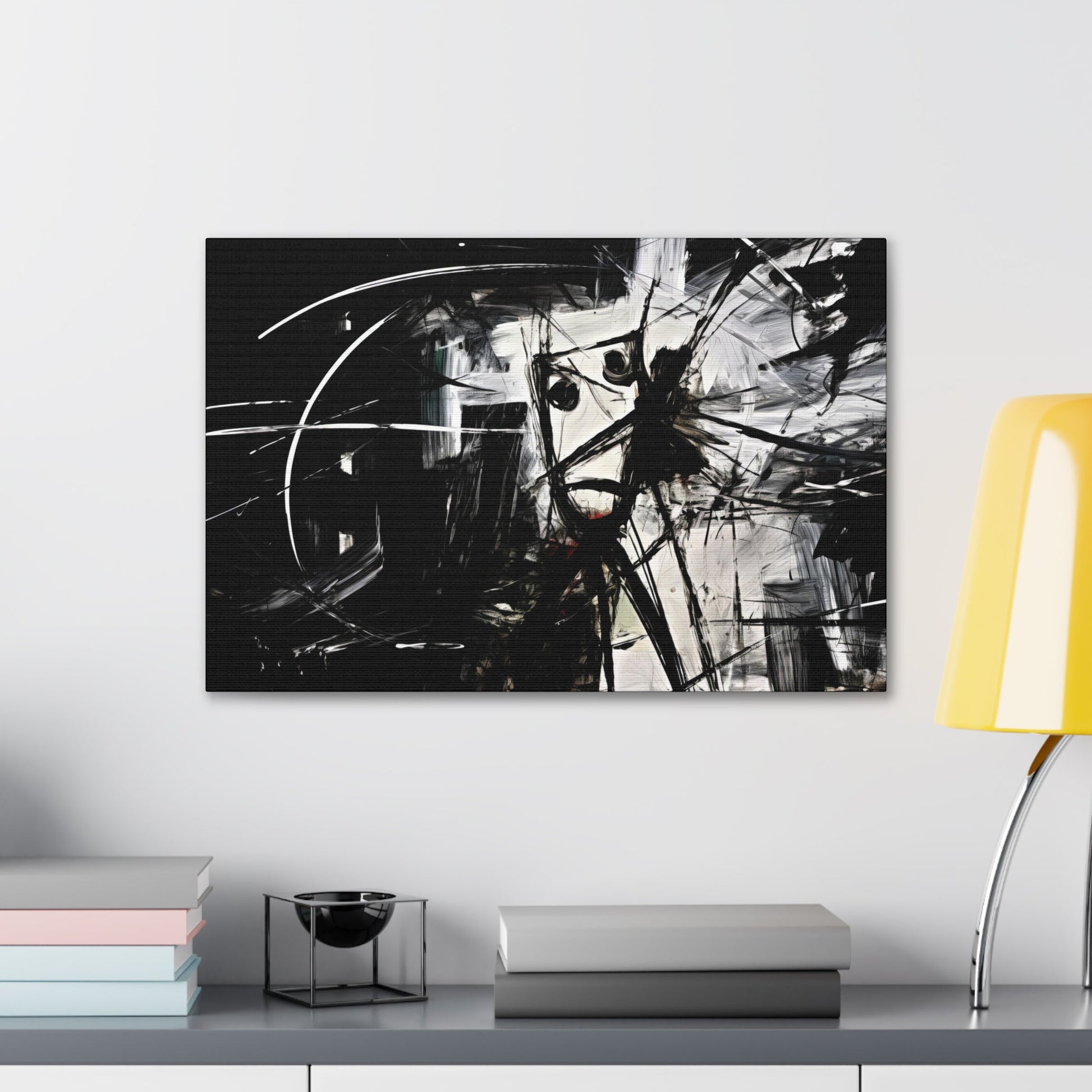 mental health wall art black and white abstract ai wall art meditation