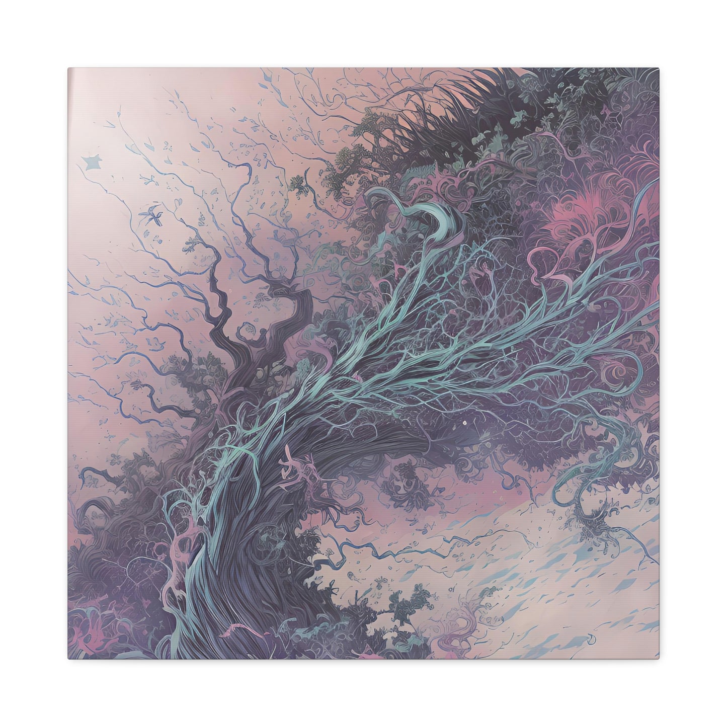 "Blue and Purple Whims" - Abstract Blue and Purple Wall Art