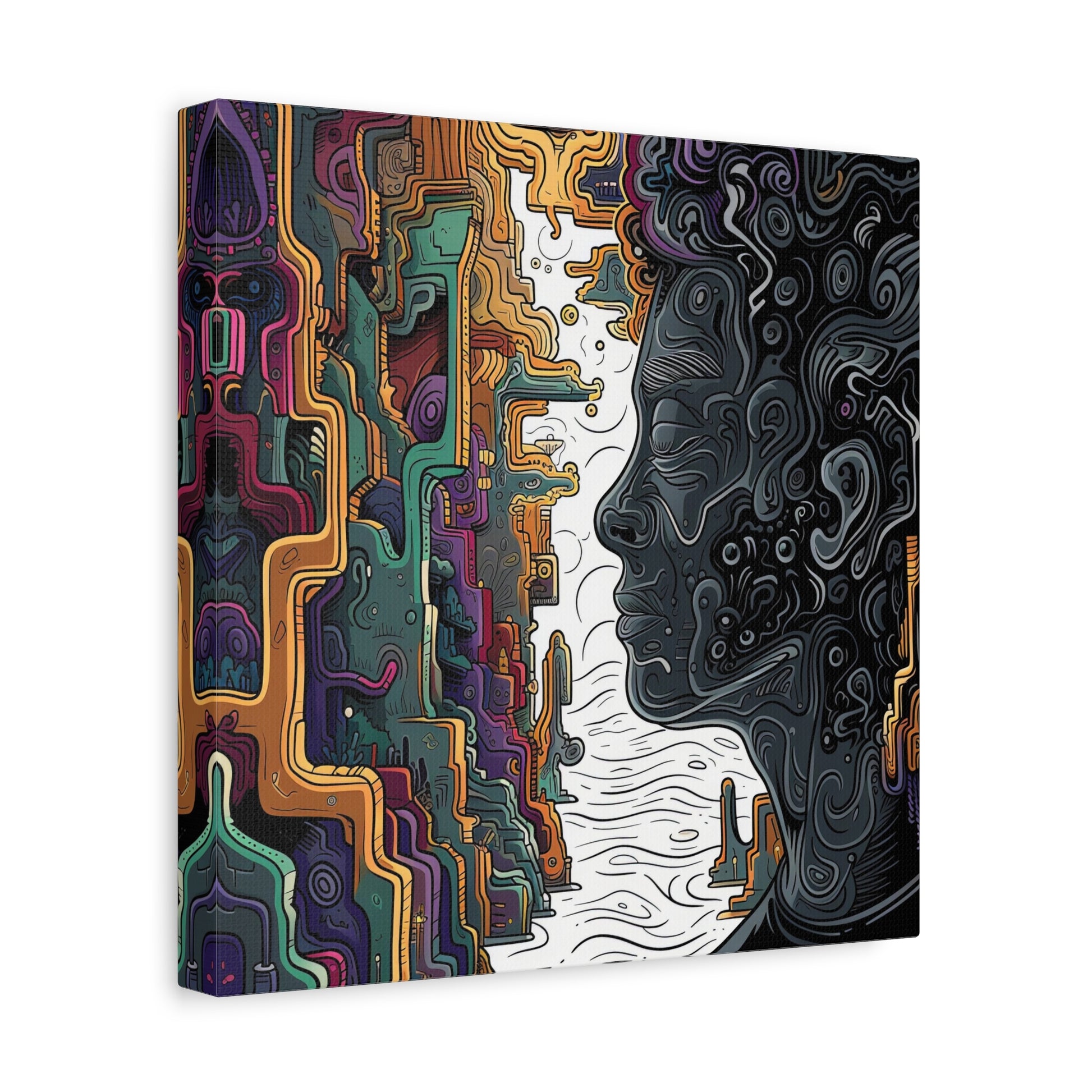 Transform your space with our stunning canvas wall art, where dreamlike visions meet abstract creativity. Available in small, medium, and large sizes, each canvas pi"To Be Still" - Abstract Line Art Colorful Wall Art | Matte Canvas, StCanvas- Matte Canvas, Stretched, 1EndlessMind Creations Printify