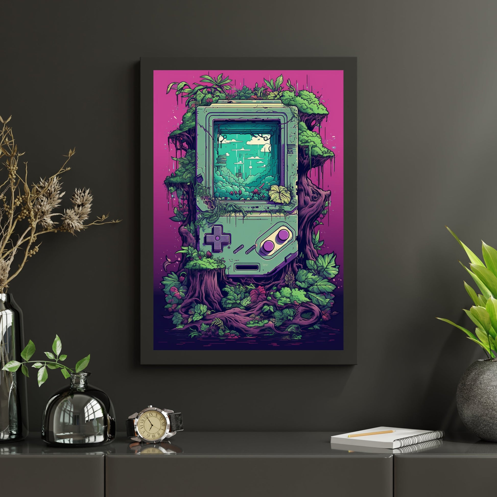 game room wall art dark vibe