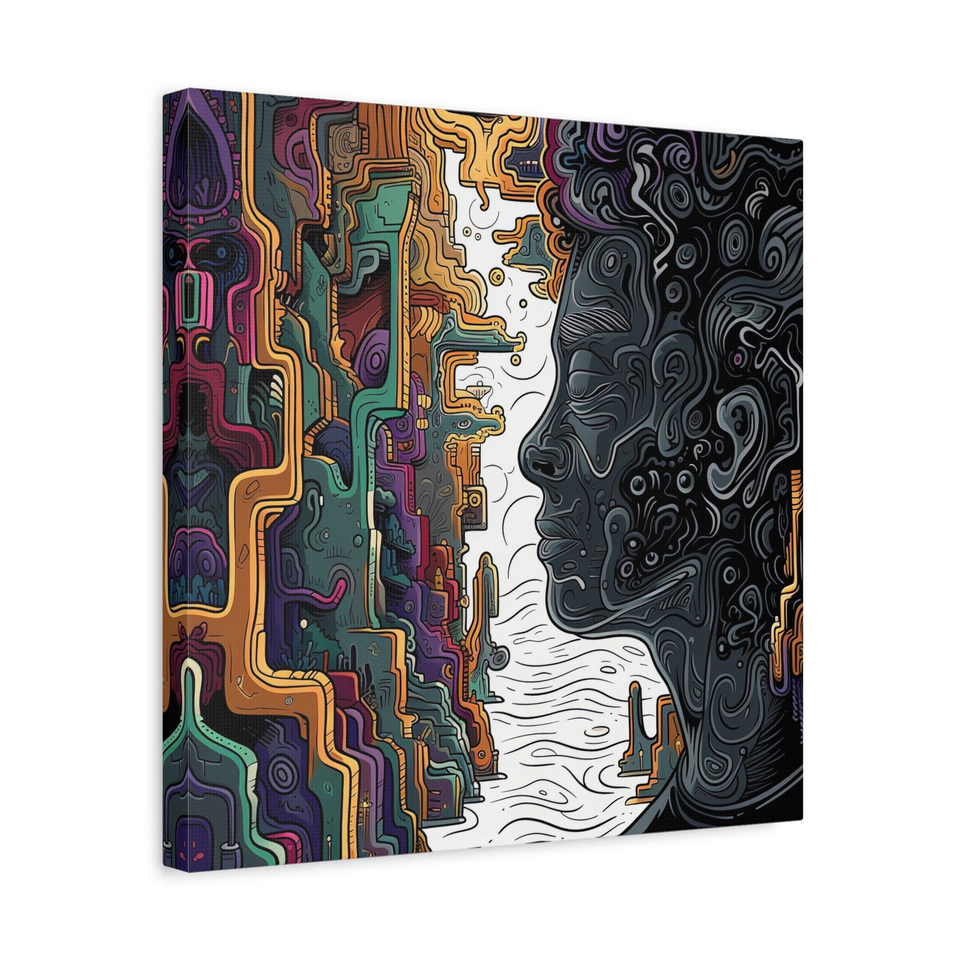 Transform your space with our stunning canvas wall art, where dreamlike visions meet abstract creativity. Available in small, medium, and large sizes, each canvas pi"To Be Still" - Abstract Line Art Colorful Wall Art | Matte Canvas, StCanvas- Matte Canvas, Stretched, 1EndlessMind Creations Printify