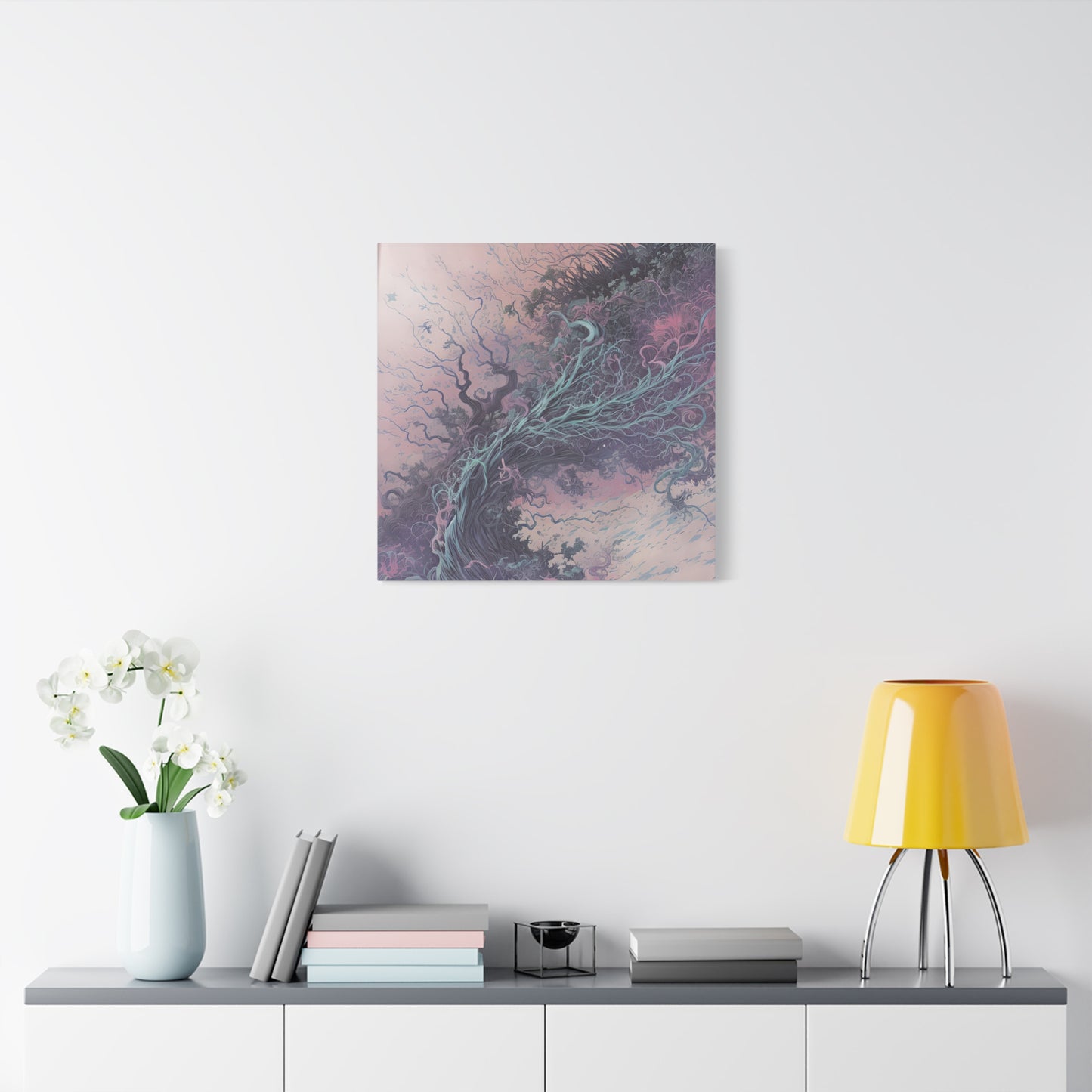 "Blue and Purple Whims" - Abstract Blue and Purple Wall Art