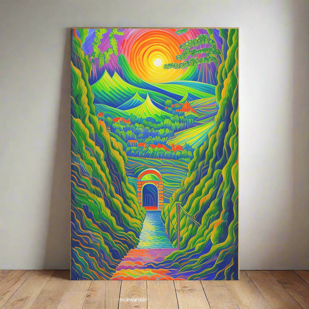 "Hills and Hope" - AI Generated Art Matte Canvas, Stretched, 1.25"