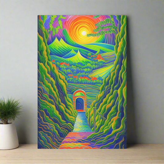"Hills and Hope" - AI Generated Art Matte Canvas, Stretched, 1.25"