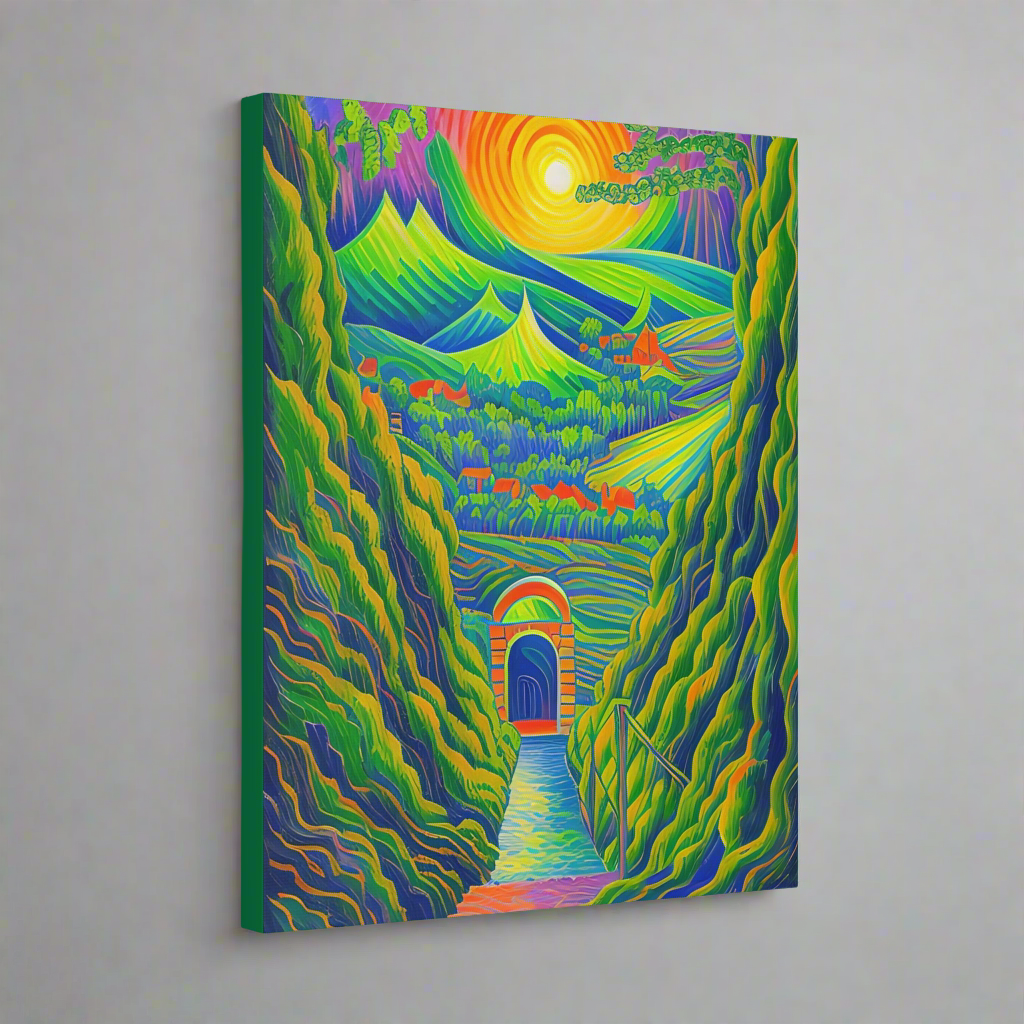 "Hills and Hope" - AI Generated Art Matte Canvas, Stretched, 1.25"