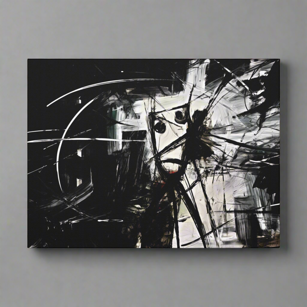 mental health wall art black and white abstract ai wall art meditation