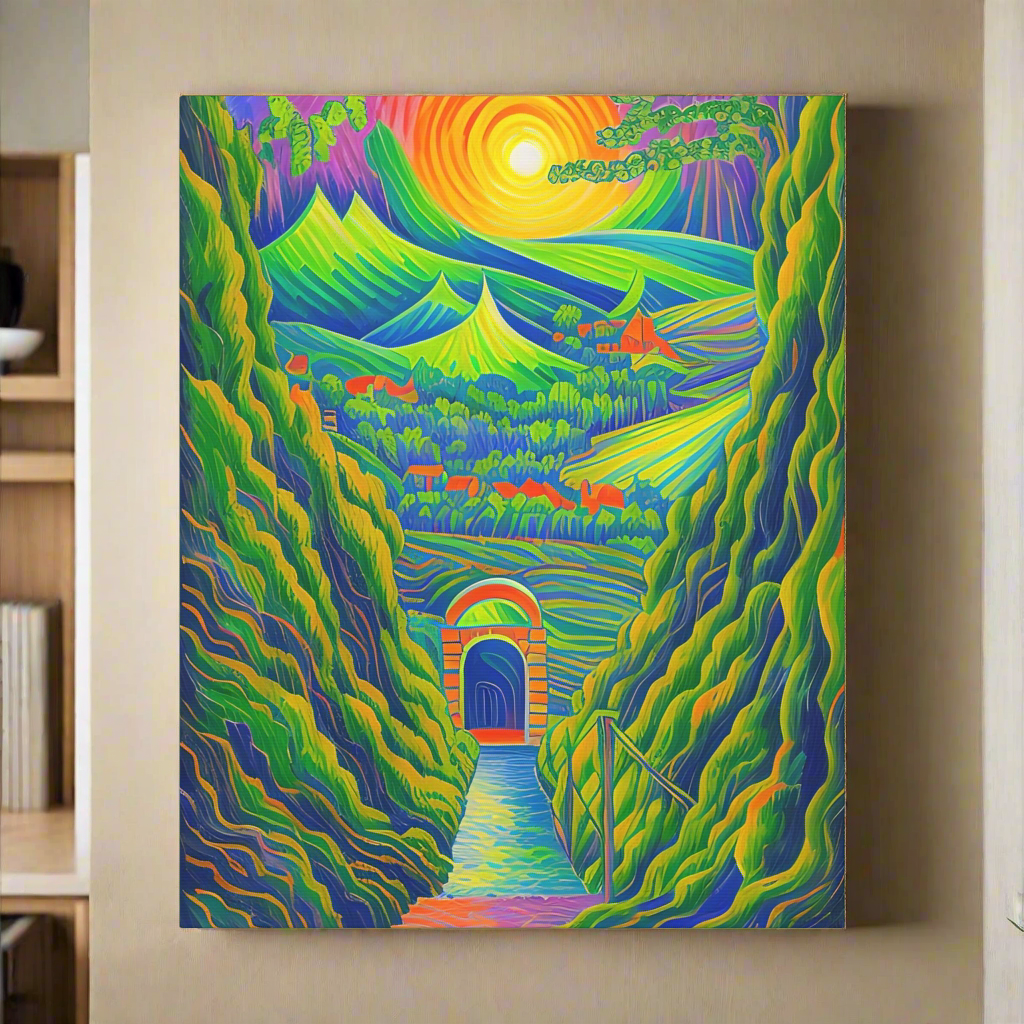 "Hills and Hope" - AI Generated Art Matte Canvas, Stretched, 1.25"