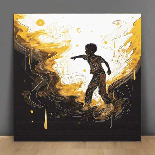 gold abstract wall art