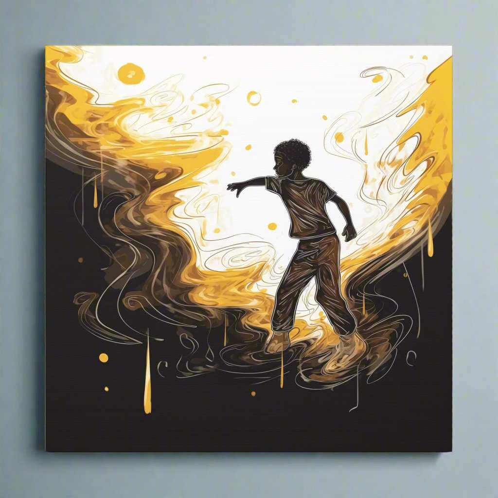 gold abstract wall art