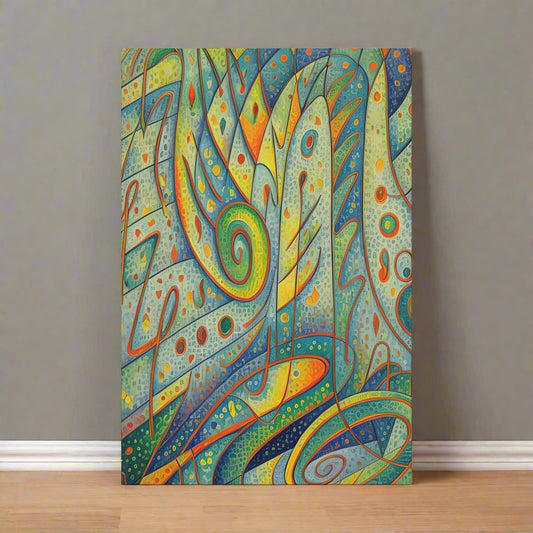 Transform your space with our jazzy canvas wall art, where dreamlike visions meet abstract creativity. Available in small, medium, and large sizes, each canvas piece"A Trumpet Sounds"  - Jazzy Maximalist Wall Art | Canvas Gallery WrapCanvasTrumpet Sounds ~ Canvas Gallery WrapEndlessMind Creations Printify