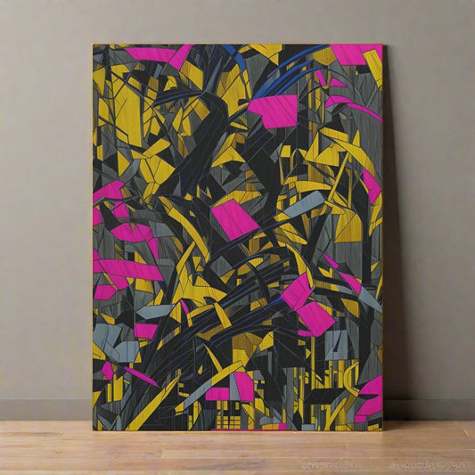 Transform your space with our stunning canvas wall art, where dreamlike visions meet abstract creativity. Available in small, medium, and large sizes, each canvas pi"Broken Thoughts Gold"  - Shattered Pink, Gold and black Wall Art | MaCanvasBroken Thoughts Gold - Matte Canvas, Stretched, 1EndlessMind Creations Printify