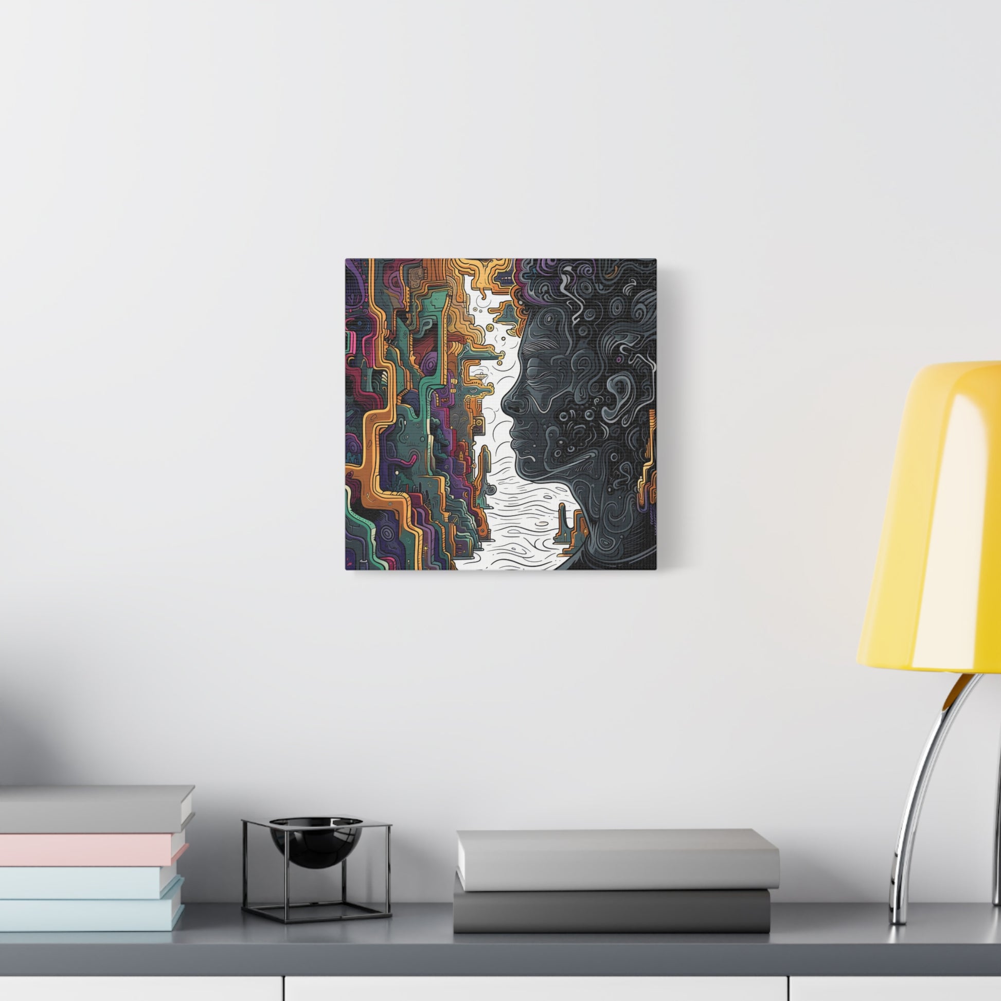 Transform your space with our stunning canvas wall art, where dreamlike visions meet abstract creativity. Available in small, medium, and large sizes, each canvas pi"To Be Still" - Abstract Line Art Colorful Wall Art | Matte Canvas, StCanvas- Matte Canvas, Stretched, 1EndlessMind Creations Printify