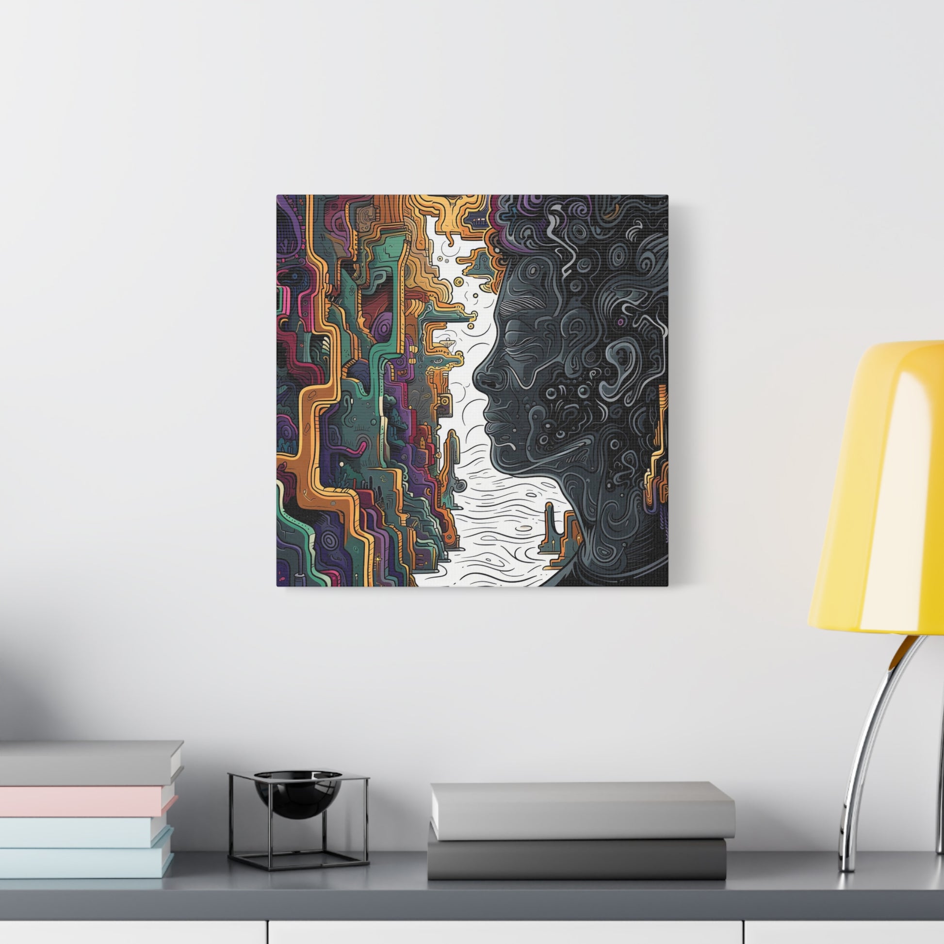 Transform your space with our stunning canvas wall art, where dreamlike visions meet abstract creativity. Available in small, medium, and large sizes, each canvas pi"To Be Still" - Abstract Line Art Colorful Wall Art | Matte Canvas, StCanvas- Matte Canvas, Stretched, 1EndlessMind Creations Printify