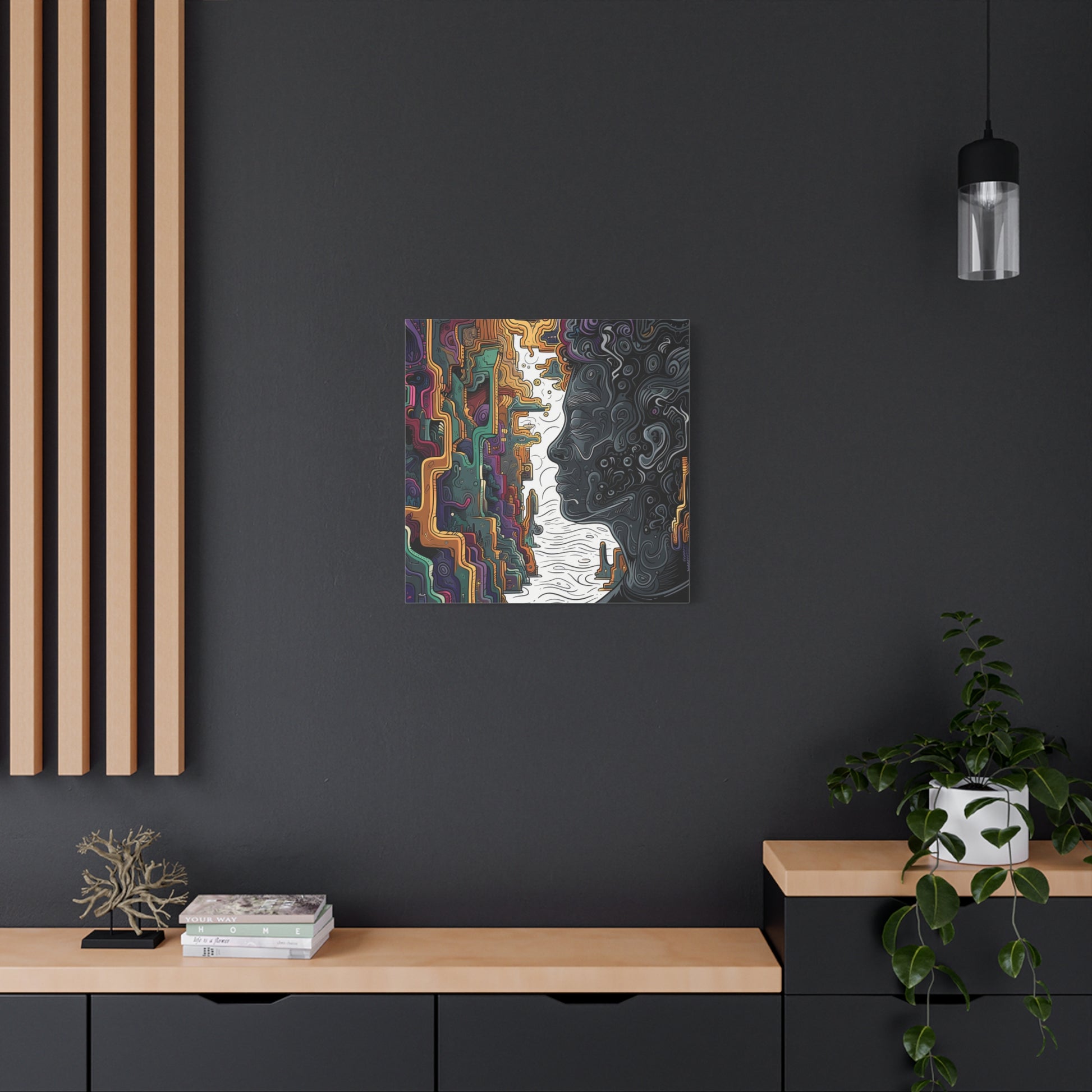 Transform your space with our stunning canvas wall art, where dreamlike visions meet abstract creativity. Available in small, medium, and large sizes, each canvas pi"To Be Still" - Abstract Line Art Colorful Wall Art | Matte Canvas, StCanvas- Matte Canvas, Stretched, 1EndlessMind Creations Printify
