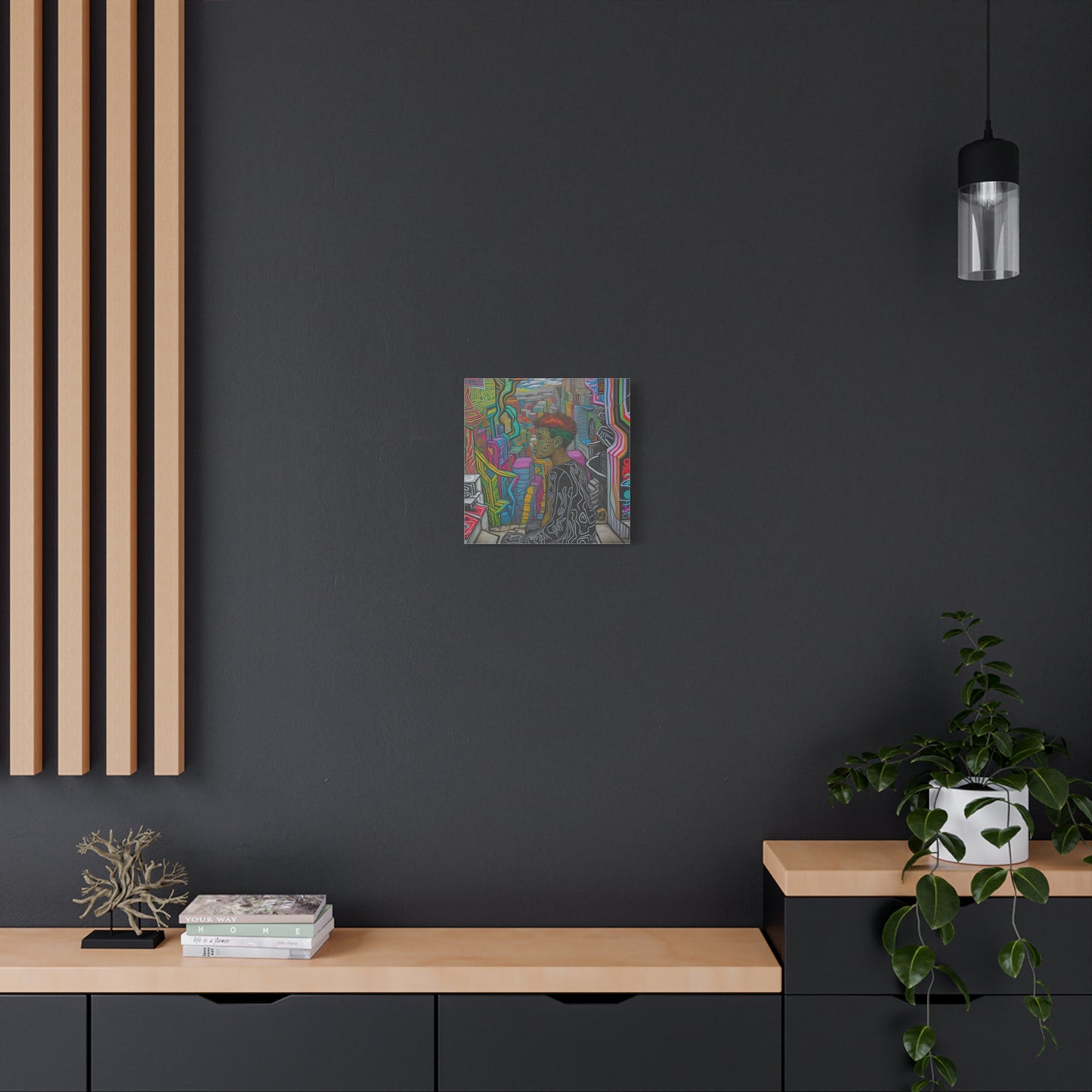 Place your custom artwork, photos, or creative projects on a canvas you'll be proud to use. Each matte canvas comes with back hanging already included for convenient"Atop the Mountains" - Colorful, Bold, Mood, Abstract Art | Matte CanvCanvas- Matte Canvas, Stretched, 1EndlessMind Creations Printify