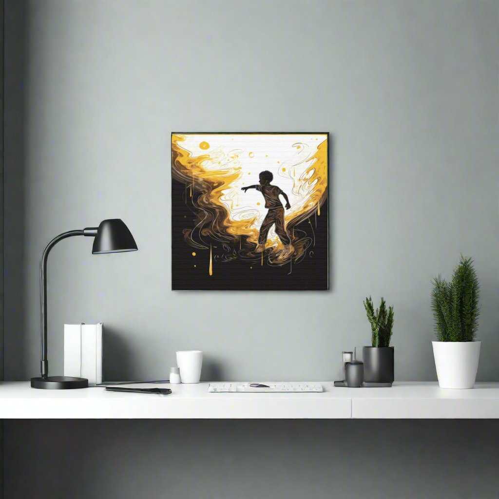 gold abstract wall art