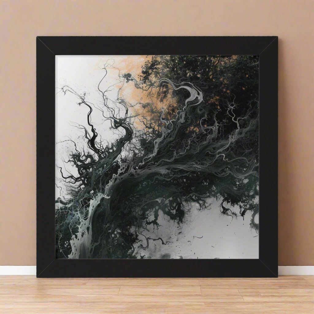 Transform your space with our stunning framed art, where dreamlike visions meet abstract creativity. Available in various sizes, each piece invites you into a world "Imaginary Storm" - Black, Smokey Wall Art | Framed Vertical PosterPosterImaginary Storm - Framed Vertical PosterEndlessMind Creations Printify